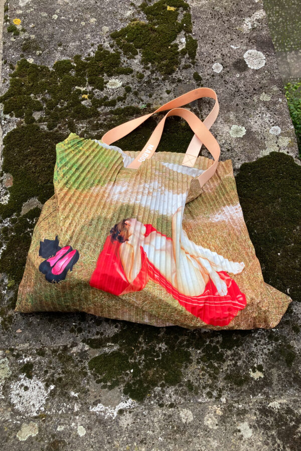 marios pleated bag Marco Pietracupa flying carpet print green red