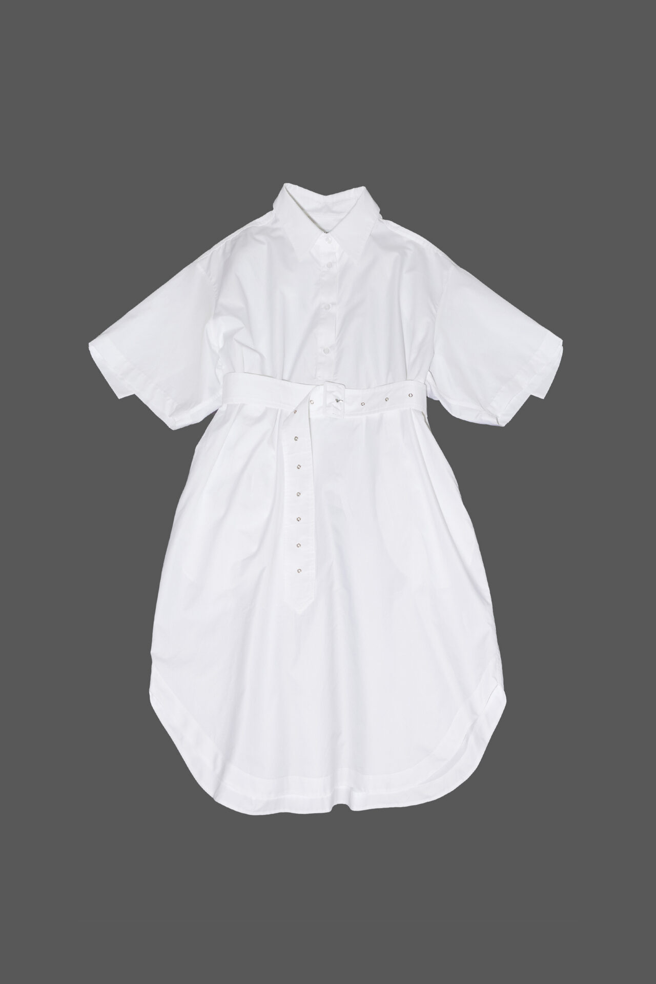 MARIOS white poplin shirt dress