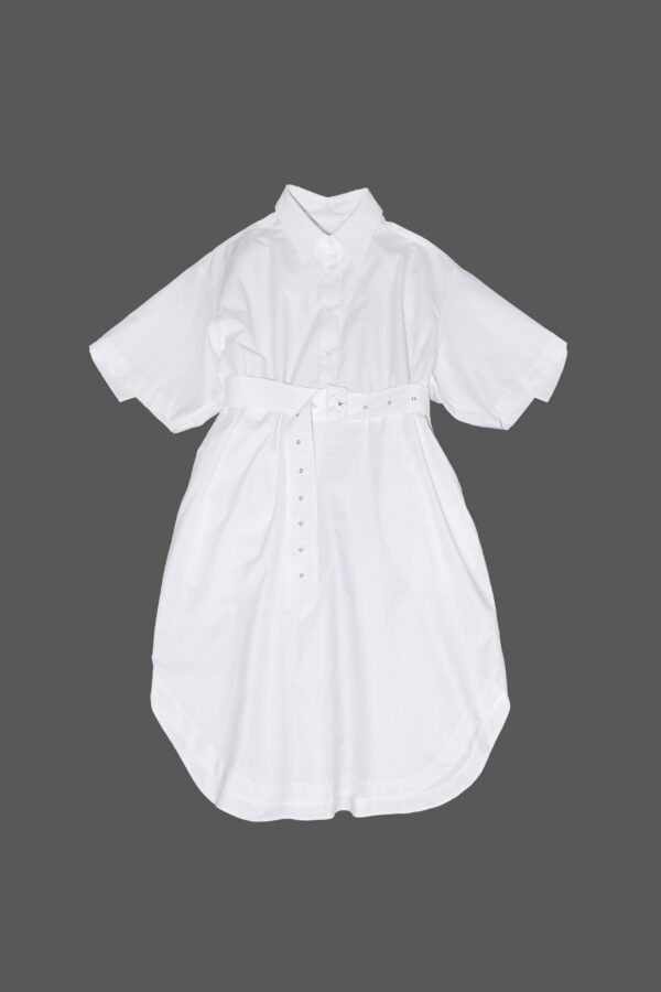 MARIOS white poplin shirt dress